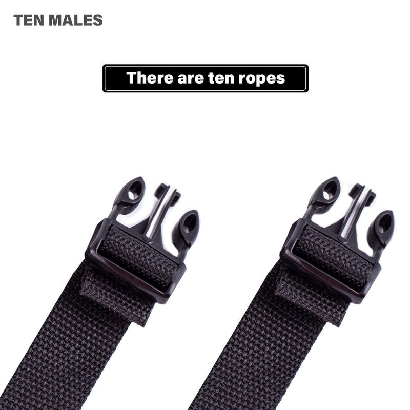 GOODSMANN Boat Cover Tie Down Kit, Durable Tie Down Straps, Trailering Straps with 172cm Webbing Strap and Male Buckle for 300D or 600D Boat Cover, 10 pcs - Image 4